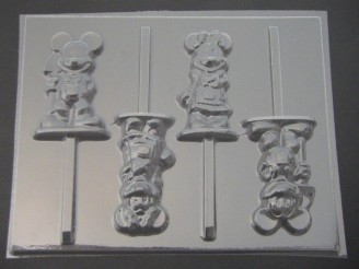 553sp Farmer Famous Male and Female Mouse Chocolate Candy Lollipop Mold